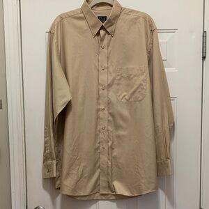 3/$15 Jos. A. Bank 100% Cotton Beige Button Down Shirt Size Large